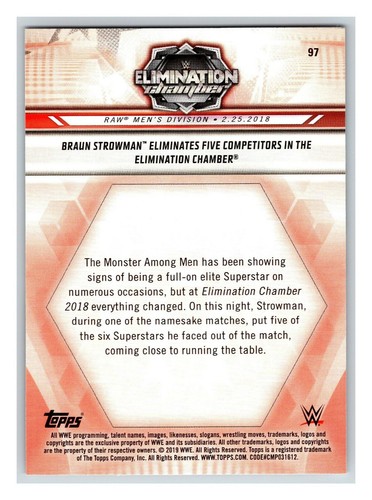 2019 Topps WWE Road To WrestleMania - Pick One - Fill Your Set #1-100 #WM1-WM50 - Picture 195 of 301