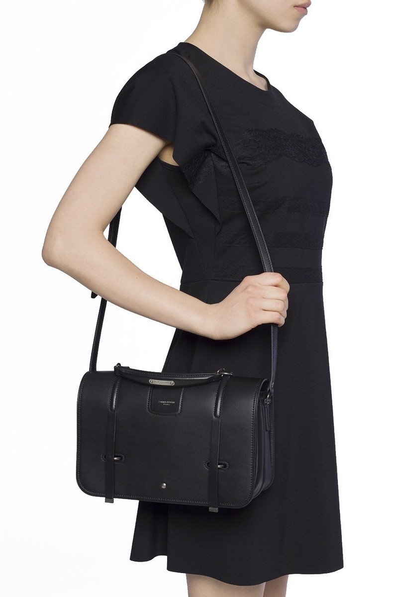 EUC Authentic YSL Saint Laurent Charlotte Leather Black