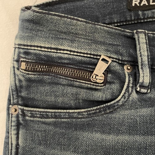 Ralph Lauren Black Label Jeans Men 32/34 Blue Wash Slim Fit Double Knees Urban - Picture 4 of 10