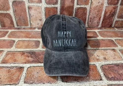 Rae Dunn “Happy Hanukkah.” Adjustable Baseball Cap Hat Unisex Adult Brand New