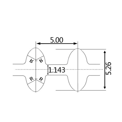 Double Sided Toothed Timing Belt D5M Black Closed Loop Synchronous Width 10~25mm - Picture 3 of 11