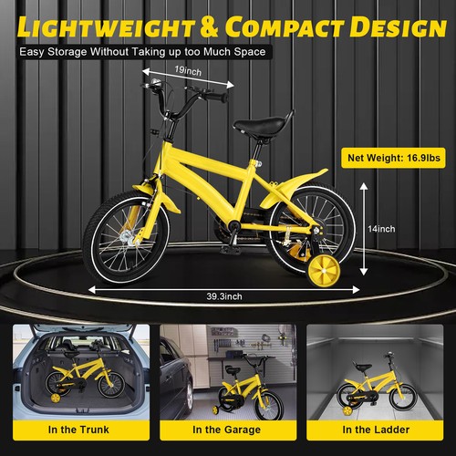 14"/16" Zoll Kinderfahrrad Fahrrad Jungen Fahrrad Mädchenfahrrad Rad Bike Unisex - Bild 37 von 79