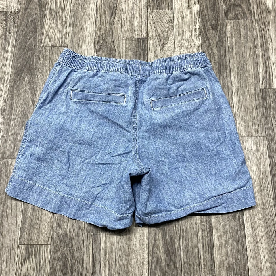 L.L. Pantalones Cortos de Jean BEAN Favorite Fit Elastizados Cintura Azul Denim Para Mujer Talla 4 Foto 3 de 4