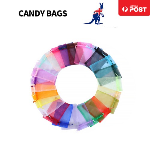 100/200Pcs Organza Bag Sheer Bags Wedding Jewellery Candy Packaging Gift Pouch - Picture 2 of 11