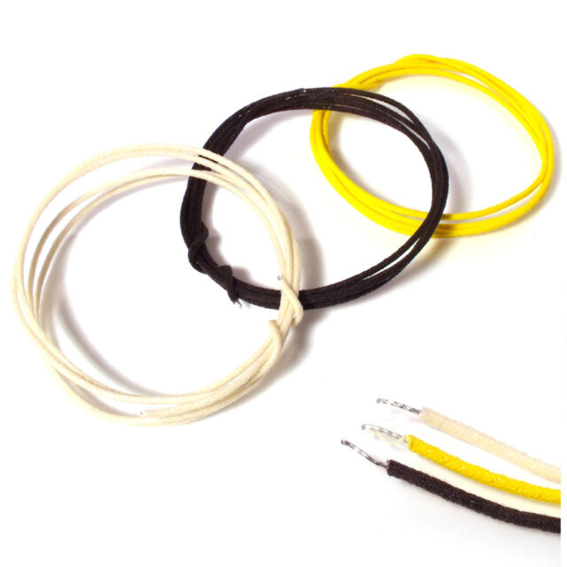 Guitar wire 3x 1 meter lengths of cloth 22 gauge vintage waxed for pickups pots Guitar wire 3x 1 meter lengths of cloth 22 gauge vintage waxed for pickups pots