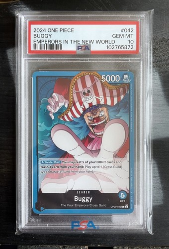 2024 ONE PIECE - Emperors/New World #042 - BUGGY (L) - PSA GEM MT 10 - Picture 1 of 2