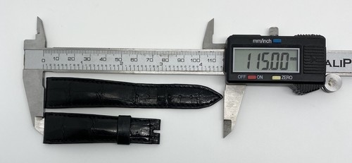 Auténtico Breguet 20mm x 16mm Negro Brillante Cocodrilo Reloj Correa Cinturón OEM - Imagen 7 de 7