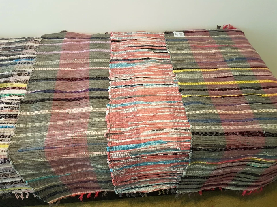 Flickenteppich Handwebteppich Fleckerl Teppich 100% Baumwolle Bunt Läufer Küche  - Bild 4 von 4