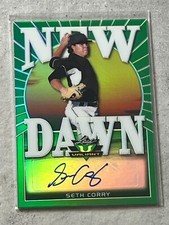 2020 Leaf Valiant New Dawn Seth Corry Green Prismatic /99 Auto #ND-SC1 Giants