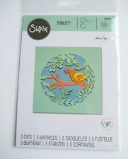 Sizzix Thinlits Die Set Spring Layered Scene  665092 Bird Branch Flowers  5 Dies