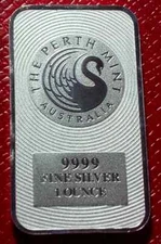 Australia Perth Mint Silver Kangaroo Bar 1 oz. .9999 Fine Silver - NEW