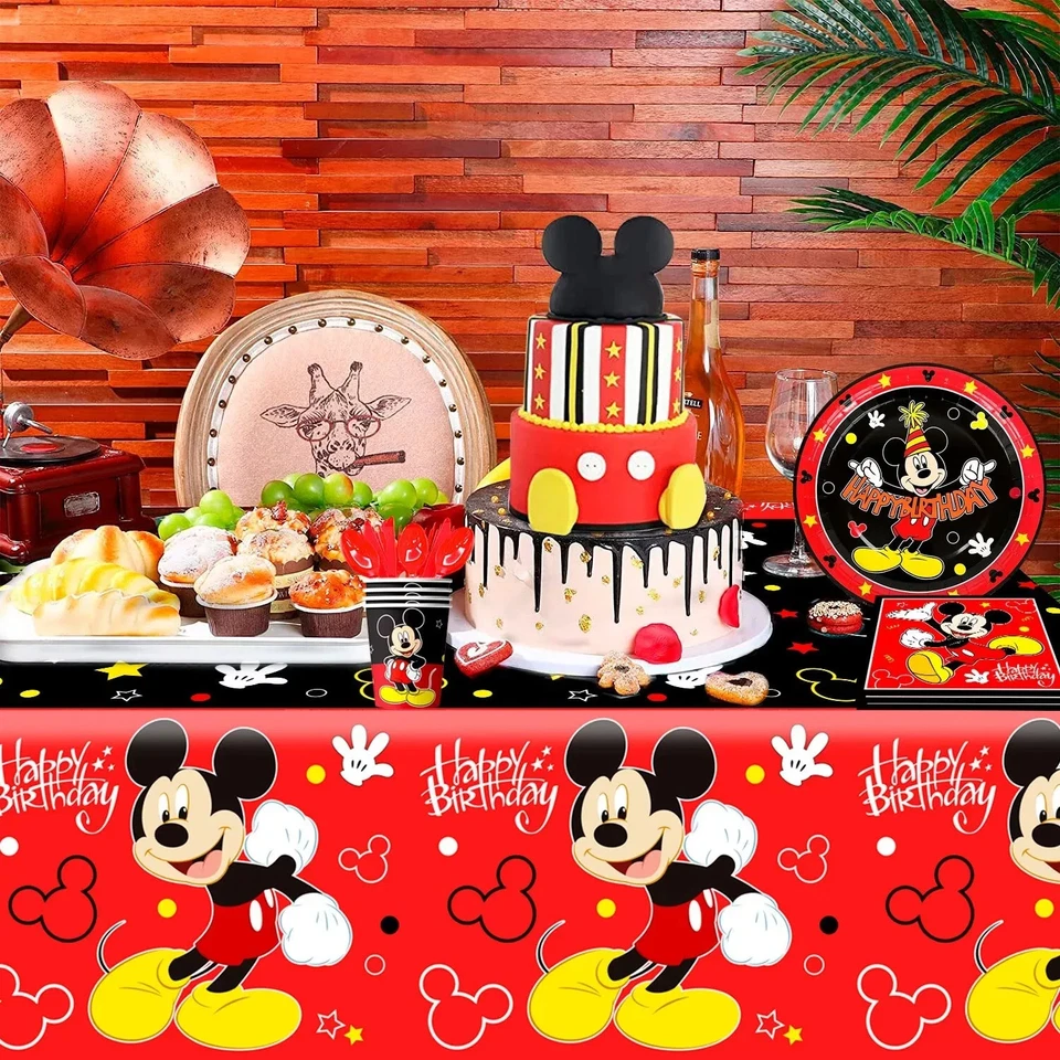 Mickey Mouse Party Supplies Birthday Decoration Cartoon Tableware Plates - Image 4 of 4