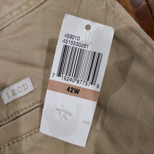 Pantalones Cortos IZOD Caqui Para Hombre Talla 42 Tostado Caqui Nuevos con Etiquetas - Imagen 6 de 9