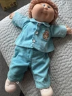 Cabbage Patch Kids Vintage 1982 16in Doll Blue Eyes Signed w/Outfit