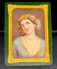 1 SWAP PLAYING CARDS OLD ENGLISH WIDE DEMURE LADY