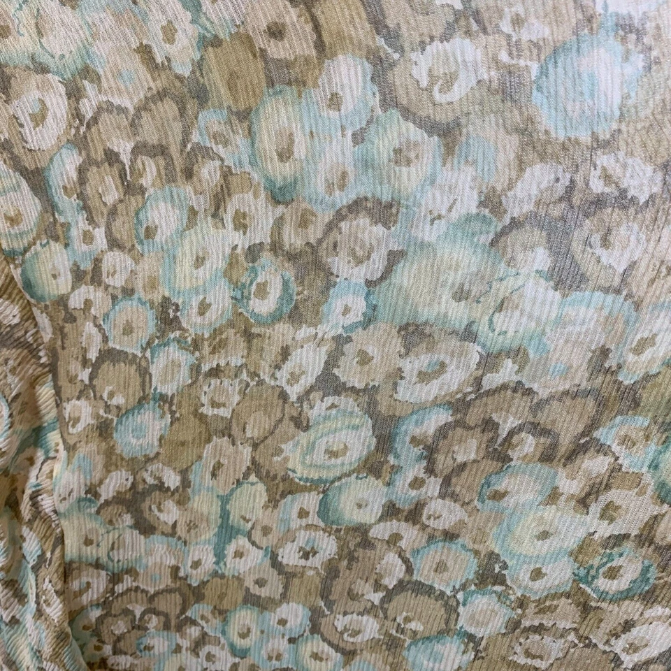 Винтажный 100% шелк шифона абстрактный цветочный юбка Sz 12 Y2K коттедж романтический Flowy - Изображение 2 из 4