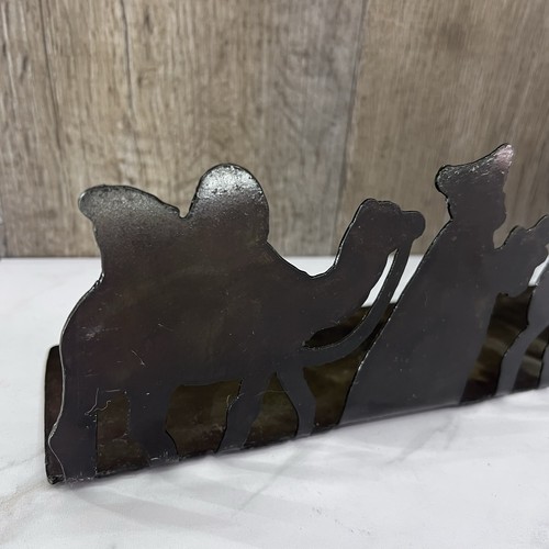 Vintage Metal Nativity Silhouette Cutout Holiday Christmas Candles 8x21.x3.5” - Picture 7 of 8