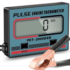 Small Engine Tachometer Digital Chainsaw RPM Gauge Tiny Tach Hour Meter with Cli