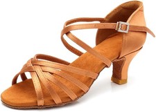 RoseMoli Women's Latin Dance Shoes Satin Ballroom Salsa size 7 New in Bag