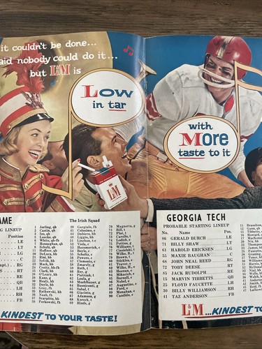 November 7, 1959 program Notre Dame versus Georgia Tech - Picture 3 of 3
