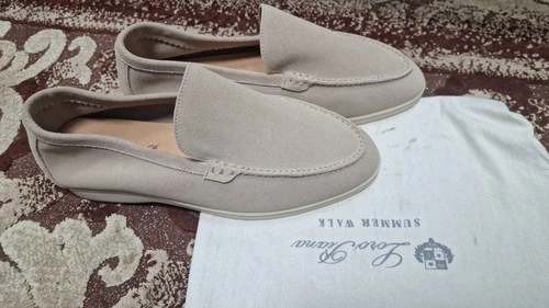 new LORO PIANA  "SUMMER WALK" SHOES  size: 40  us 7.5 Classic Beige