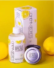 Cinema Secrets Makeup Brush Cleaner Pro Starter Kit, tropical Lemon, 8oz +tin
