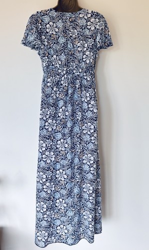 Vestido Patrons Of Peace Azul Boho Verano Floral ¡Excelente! - Imagen 7 de 14