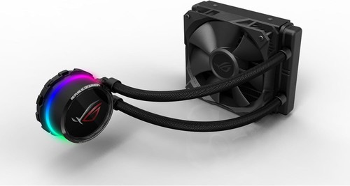 ASUS ROG Ryuo 120 All-in-One CPU-Wasserkühlung (1,77 Zoll OLED Display, Aura Syn - Photo 2/6