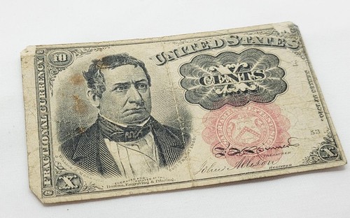 1874 US Fractional Currency, 10 cents, Circulated, William M. Meredith - Picture 2 of 5