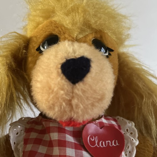 Vintage Animal Fair 1974 Clara Dog Plush Clem Girlfriend 18" - Picture 10 of 11