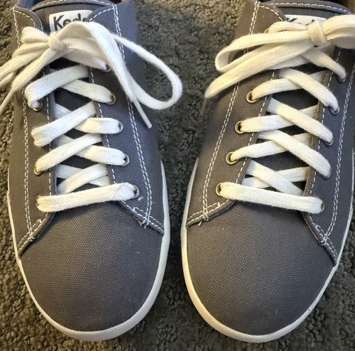 EXCELLENT Keds Shoes Sneakers LADIES Ortholite WF57251M Grey Lace-Up Sz 8.5 - Picture 2 of 9