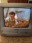 BrokSonic 13” Crt Color Tv Vcr Dvd Combo Retro Gaming Sc-13845 Tested Works Rare