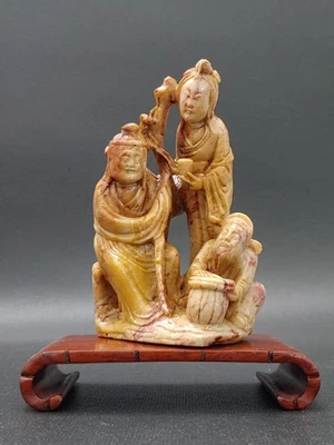 古董原始寿山石主中国风雕像、雕像| eBay