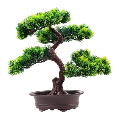 Artificial Bonsai Tree Fake Tree Realistic Potted Green Tree Faux Tree for Table