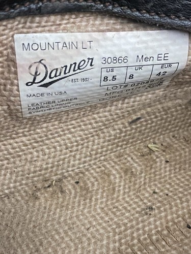 Botas de Senderismo Danner Mountain Light Para Hombres 8.5 EE Cuero Marrón Goretex Exterior - Imagen 10 de 10