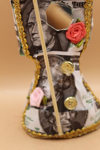 318 DOLLAR 6" SANTA MUERTE Statue Dolar Preparada $$$$ Oracion Suerte Ritual - Picture 3 of 5