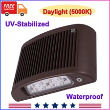 EOF Series Bronze Outdoor LED Full Cutoff Emergency Wall Pack W/ Photocell 5000K