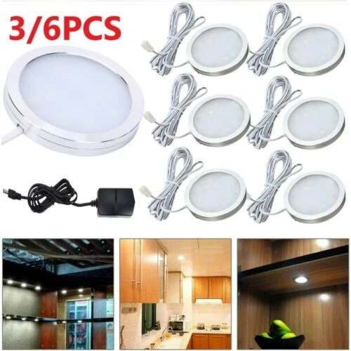 Mains Under Cabinet Lights LED Light Kitchen Cupboard Shelf Closet Display Lamp - Image 2 of 4