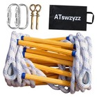 Emergency Fire Escape Ladder,Flame Resistant Safety Rope Ladder with 13FT
