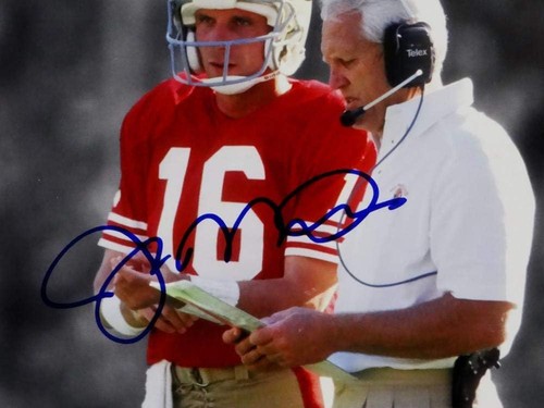 Joe Montana Signed San Francisco 49ers 8x10 Photo W/ Walsh- Beckett W Auth *Blue - Picture 5 of 5