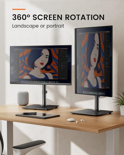 Ergonomic Monitor Arm with Swivel, Tilt & Height Adjustments for 13-32” - Picture 7 of 14