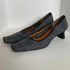 Gastone Lucioli Collection Gray Weave Pumps Size 37 