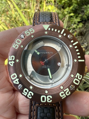 ANDROID (USA) AD733 GAUGE 55MM SHUTTER DIAL BROWN AUTOMATIC WATCH, HARD TO FIND - Picture 3 of 15