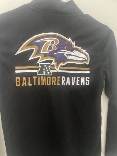NFL Baltimore Ravens Quarter Zip Up M 10 12 Youth Black Athletic Wear - Bild 2 von 3
