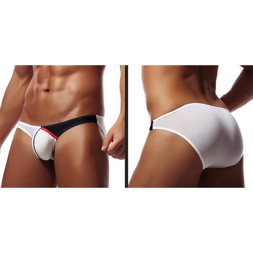 Lightweight Men's Ice Silk Bikini Briefs Trunks Underwear Shorts White M 2XL - Picture 6 of 27