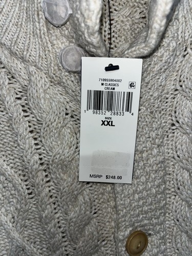Polo Ralph Lauren Mens Aran Knit Marled Cotton Cardigan XXL. $248 - Picture 7 of 16