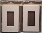 Lot of 3 Lutron SC-1-BI 1-Gang Satin Buscuit Receptacle Cover Outlet Wall Plate