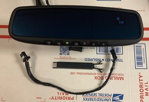 Gentex-453 Homelink Rear View Mirror Compass Temp Auto Dim Green Display - Picture 3 of 8