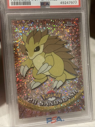 2000 Topps Chrome Pokemon Sandslash #28 Sparkle Mint PSA 10/Pop 17 - Picture 2 of 5
