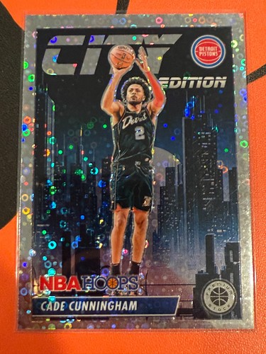 2023-24 Panini Premium Stock #29 Cade Cunningham City Edition Disco Prizm